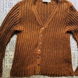 Yves Saint Laurent knit sweater with shell buttons